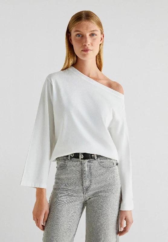 ASYMMETRIC NECKLINE T-SHIRT