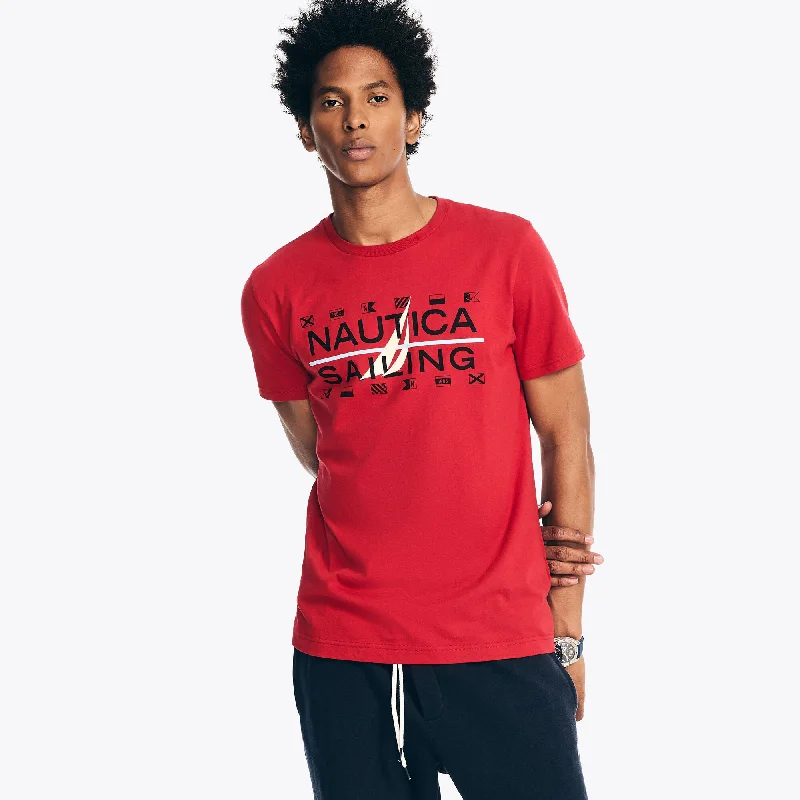 Nautica Mens Sustainably Crafted Sailing Graphic T-Shirt