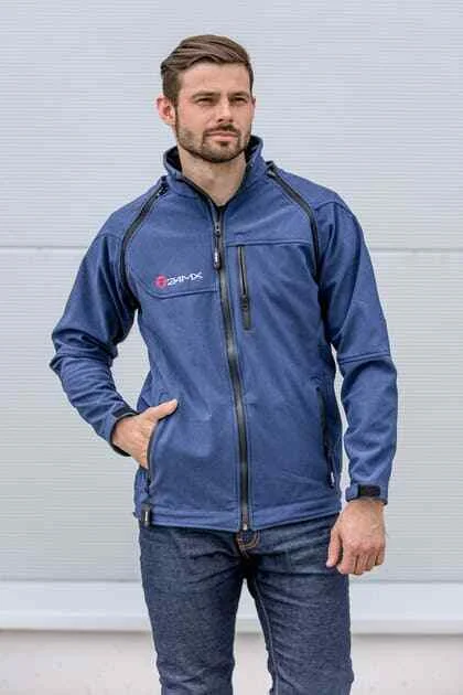 24MX Team Softshell Jacket With Detachable Sleeves Blue -