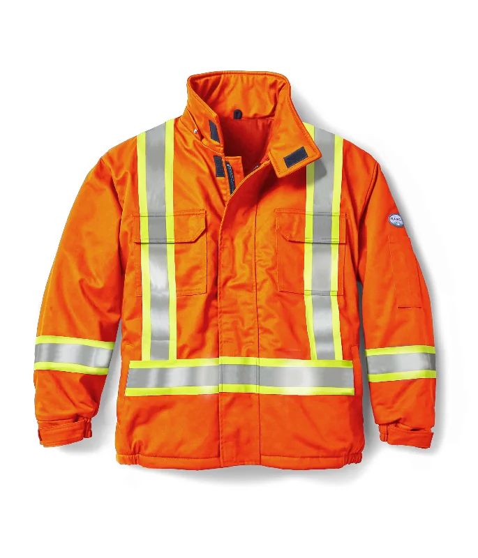 RASCO HiVis Bomber Jacket Orange with 4" Reflective Striping FR6906OH