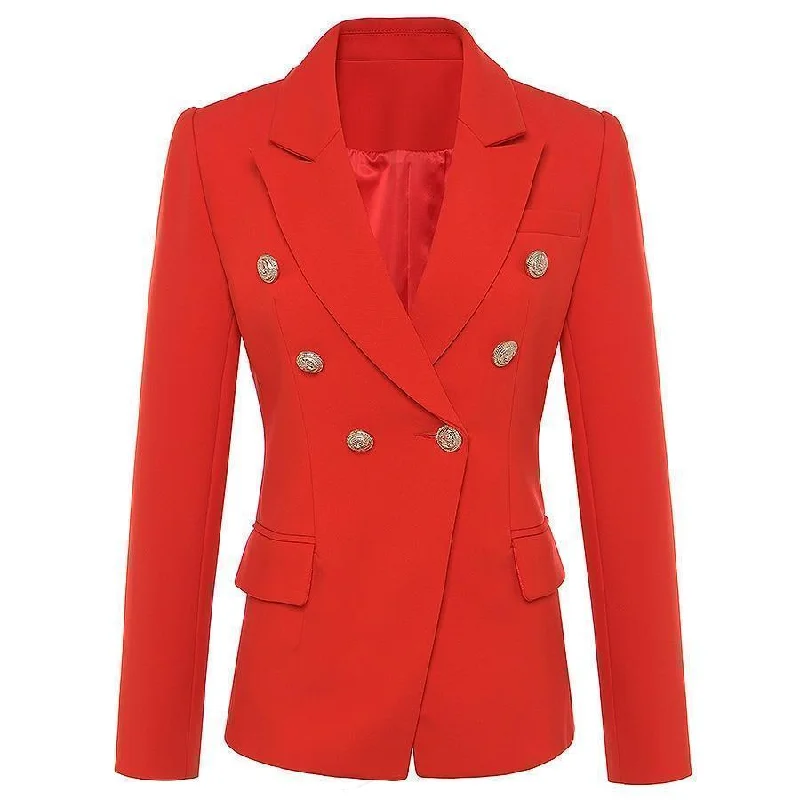 The Optimistic Double Breasted Blazer Women - Formal-Business - Plain-Solid