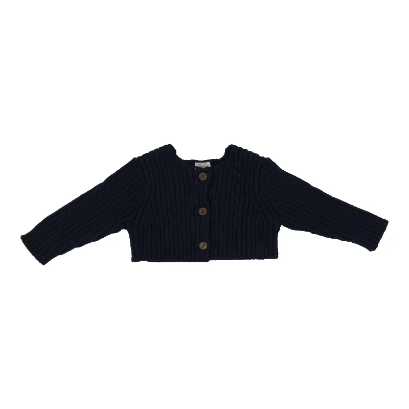 Analogie Navy Rib Knit Shrug