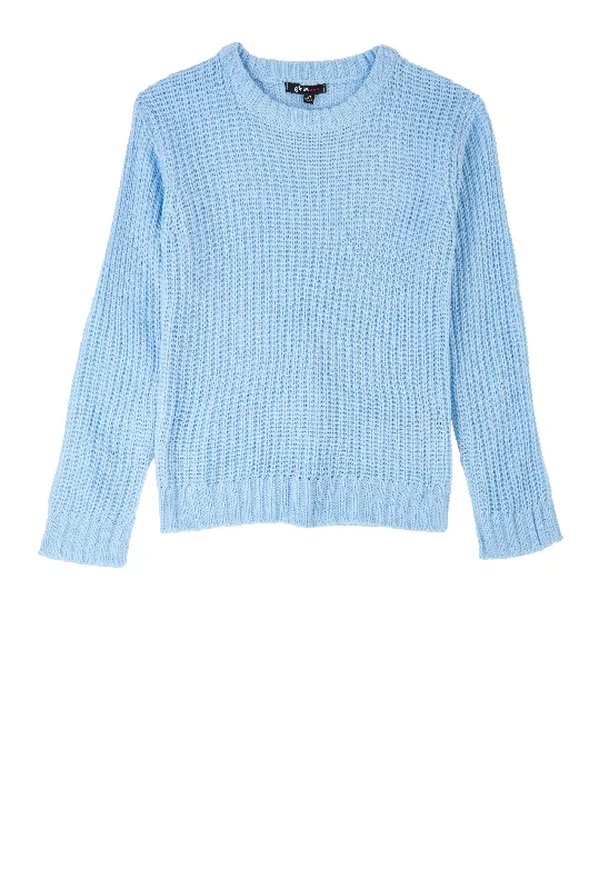 Girls Knitted Crew Neck Sweater