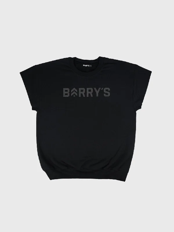 BARRY'S BLACK SLEEVELESS CREWNECK