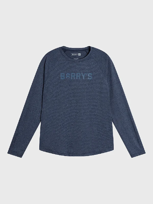 BARRY'S DUSTY BLUE ACTIVE LONG SLEEVE TOP