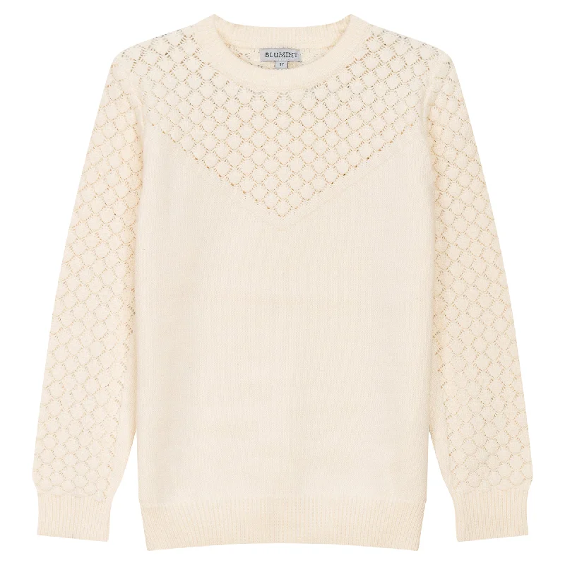 Blumint Cream Bubble Knit Lenox Sweater