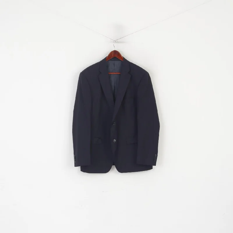 Roy Robson Men 27 42 Blazer Navy 100% Wool Reda Super 110 Single Breasted Jacket