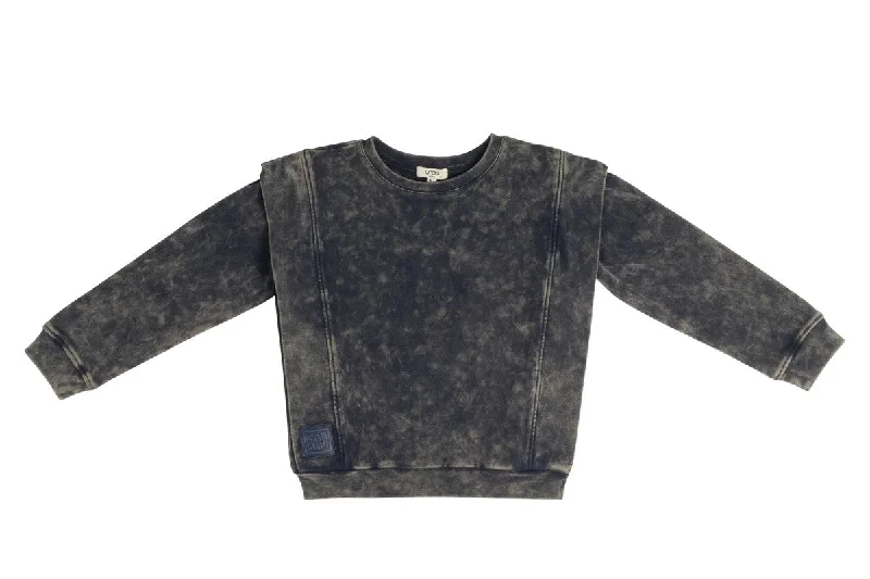 Crew Navy Acid Wash Top