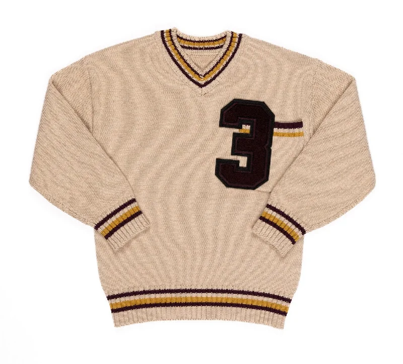 Crew Stone Varsity Knit V-Neck Sweater