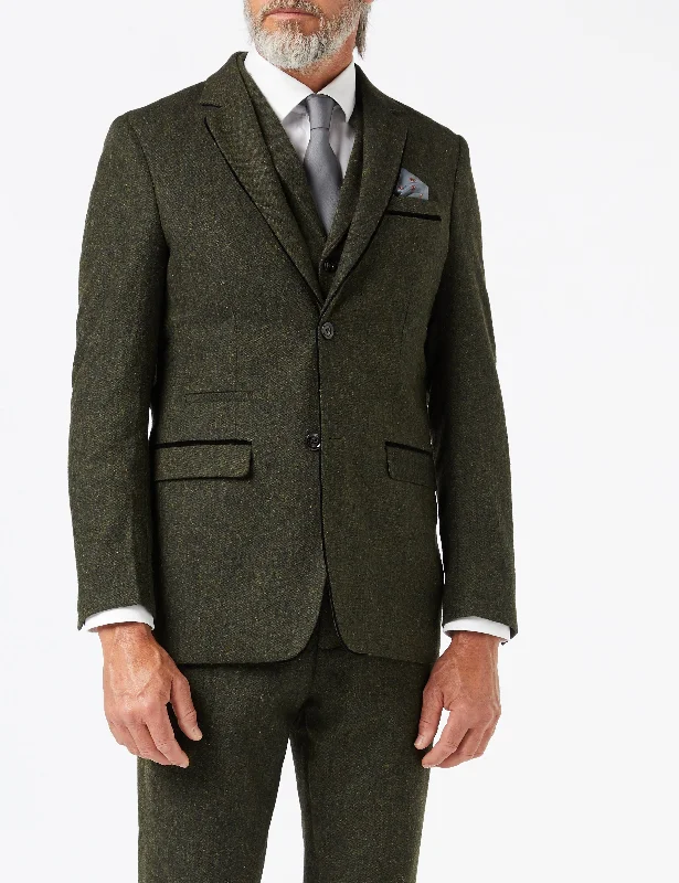 DANE - GREEN TWEED FOR MEN JACKET