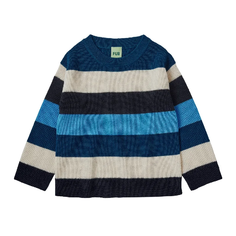 Fub Dark Navy/Ecru/Pond Blue Classic Sweater