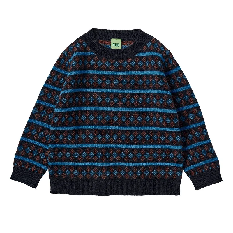 Fub Dark Navy Lambswool Sweater