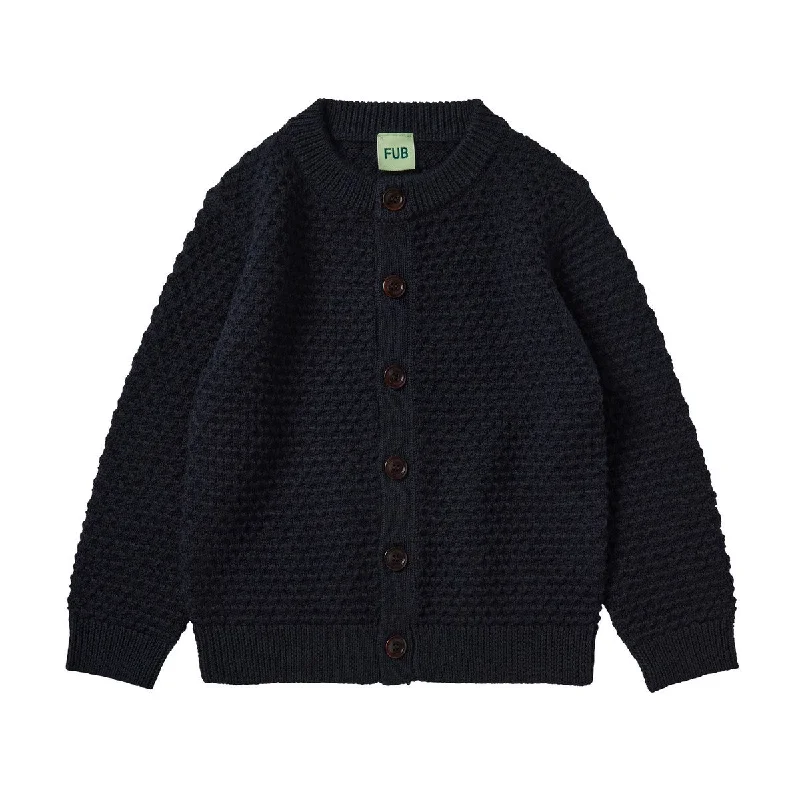 Fub Dark Navy Structure Cardigan