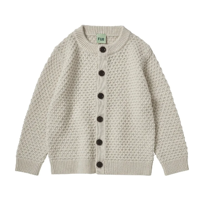 Fub Ecru Structure Cardigan