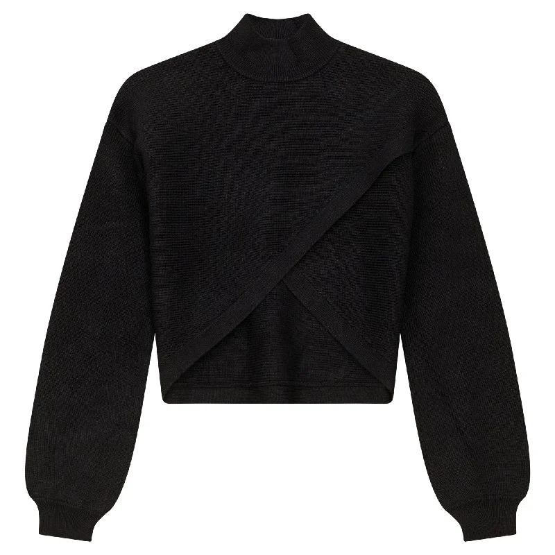 Gem Black Arm Wrap Turtleneck