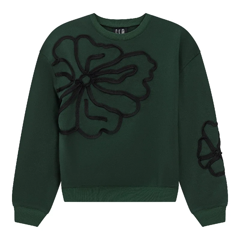 Gem Rainforest/Black Flower Sweatshirt