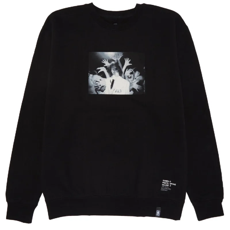 Girl Karen O Crew Sweater - Black