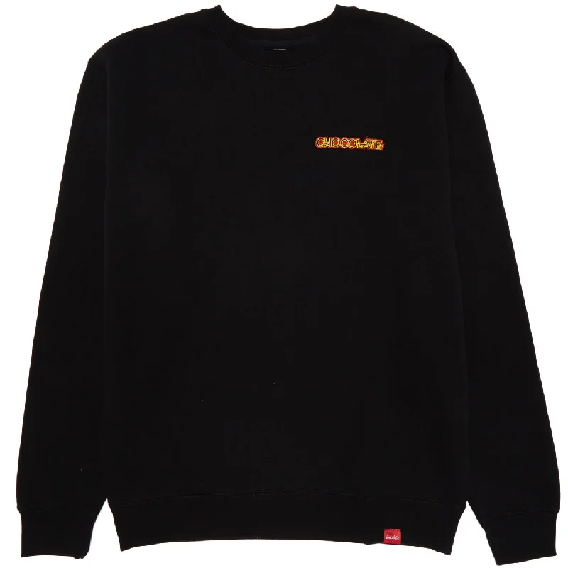 Chocolate Parliament Fleece Crewneck Sweater - Black