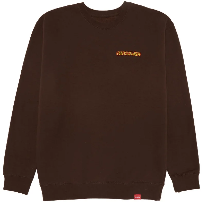 Chocolate Parliament Fleece Crewneck Sweater - Brown