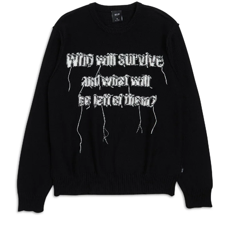 Huf x Texas Chainsaw Massacre Survive Cable Knit Sweater - Black