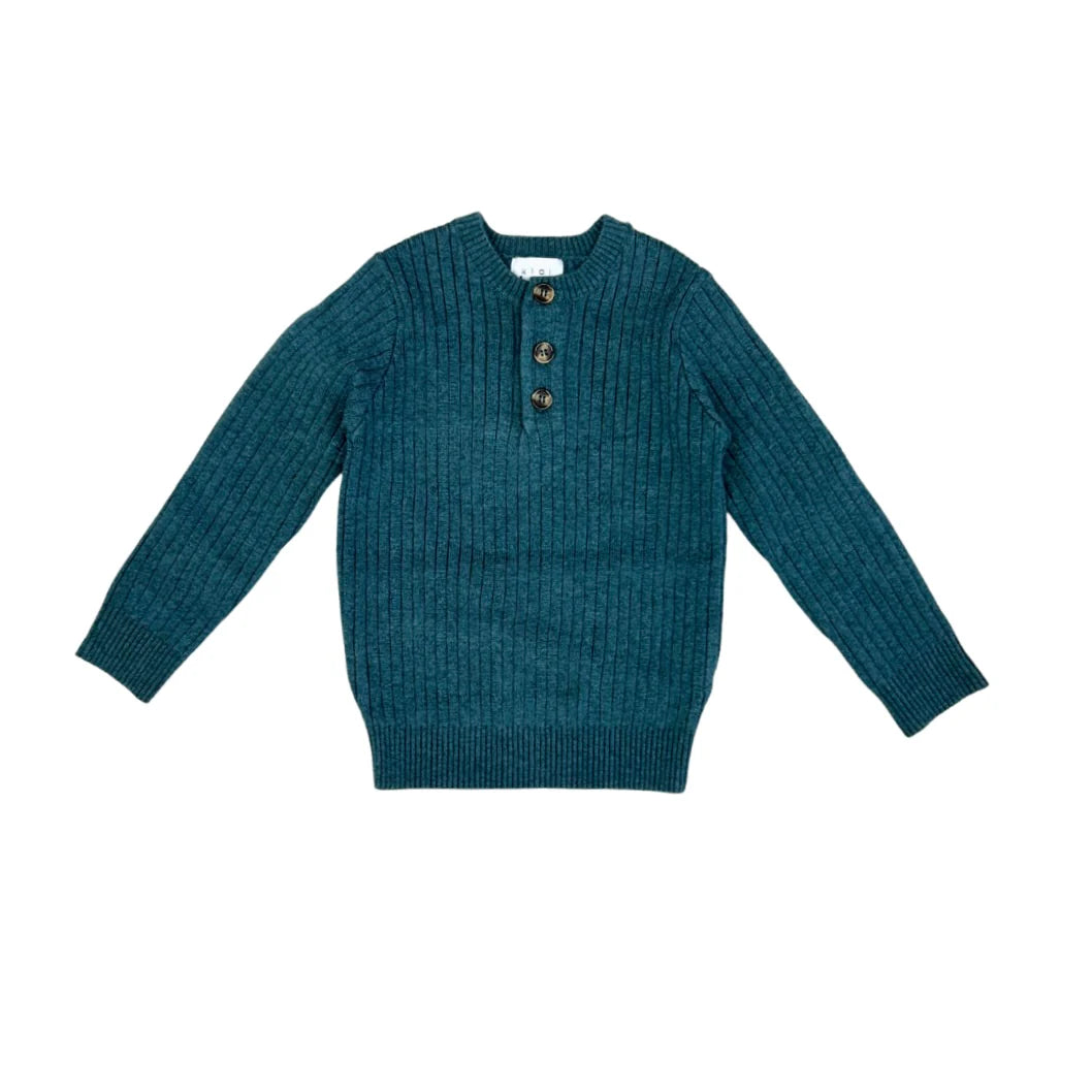 Klai Heather Green Rib Sweater