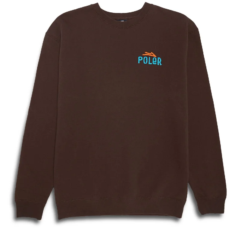 Lakai x Poler Lakai Vibes Crewneck Sweater - Chocolate