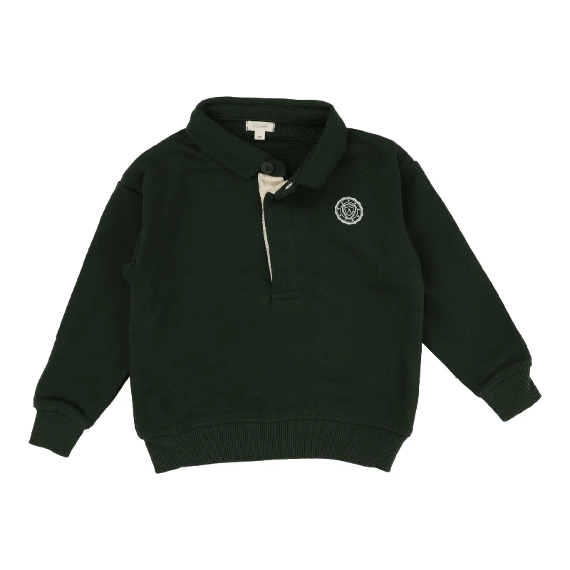 Lil Legs Green Logo Sweatshirt Polo