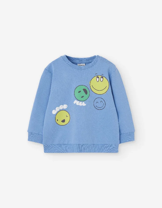 Losan Blue Graphic Sweatshirt