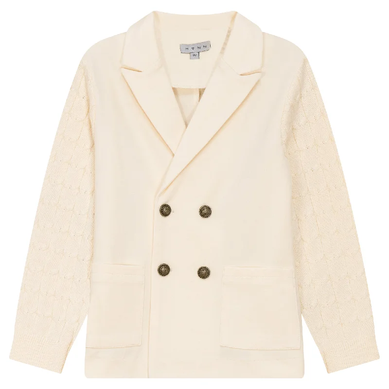 Mann Cream Cable Sleeve Jaden Blazer