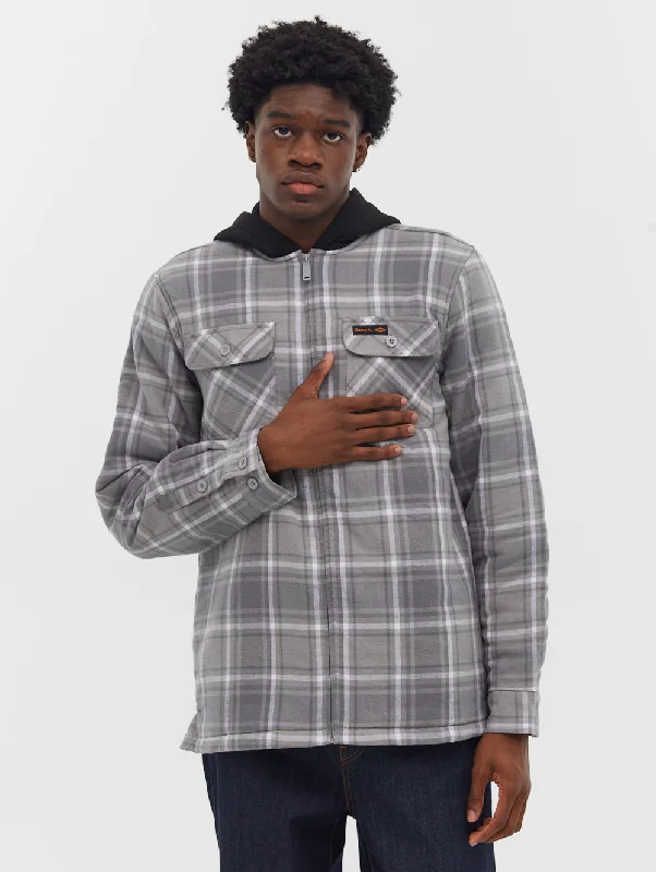 Manning Hooded Zip-Up Flannel Shirt