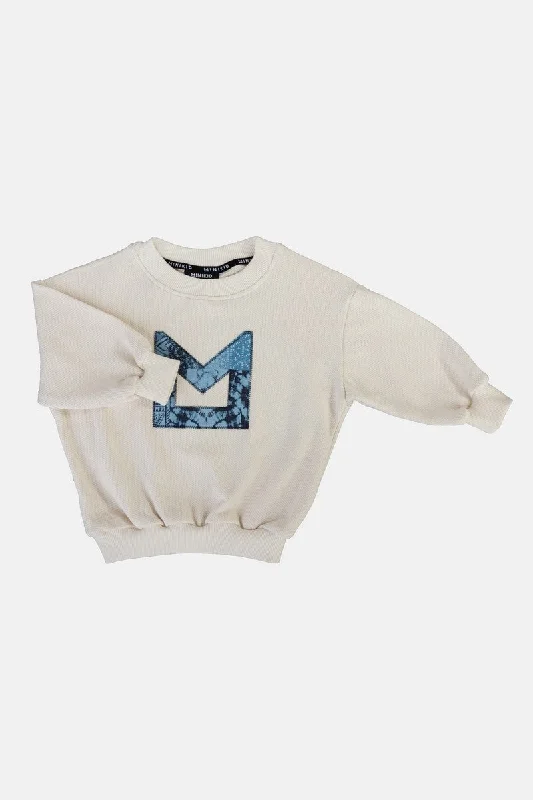 Minikid Cream Raw Skate Sweatshirt