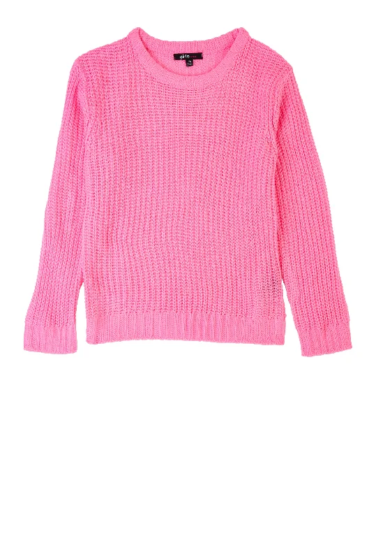 Girls Knitted Crew Neck Sweater