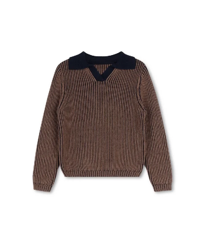 One Child Stripe Honeycomb Coles Sweater