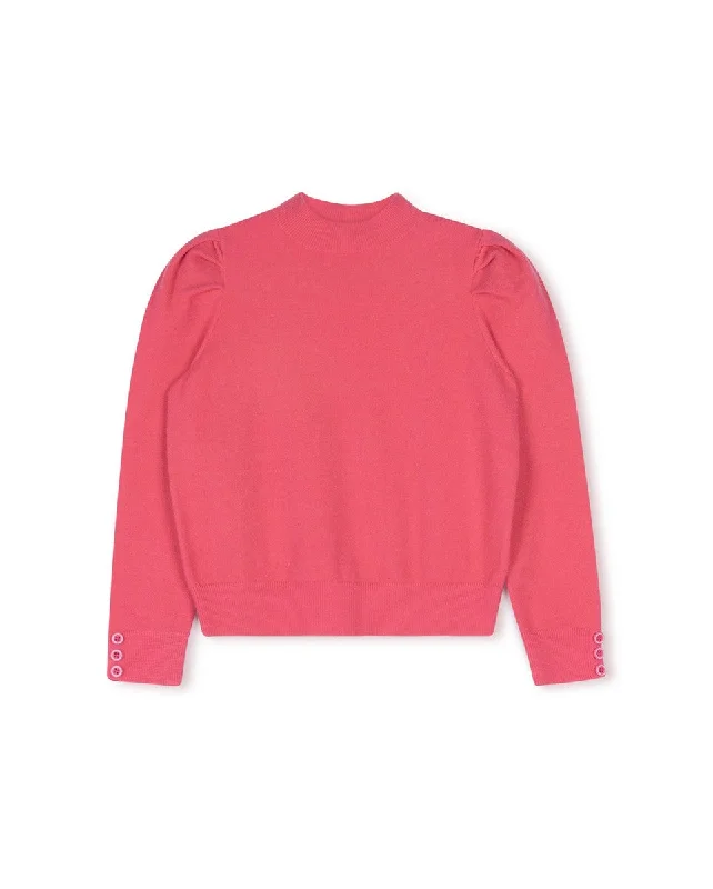 Papillon Pink Puff Sleeve Sweater