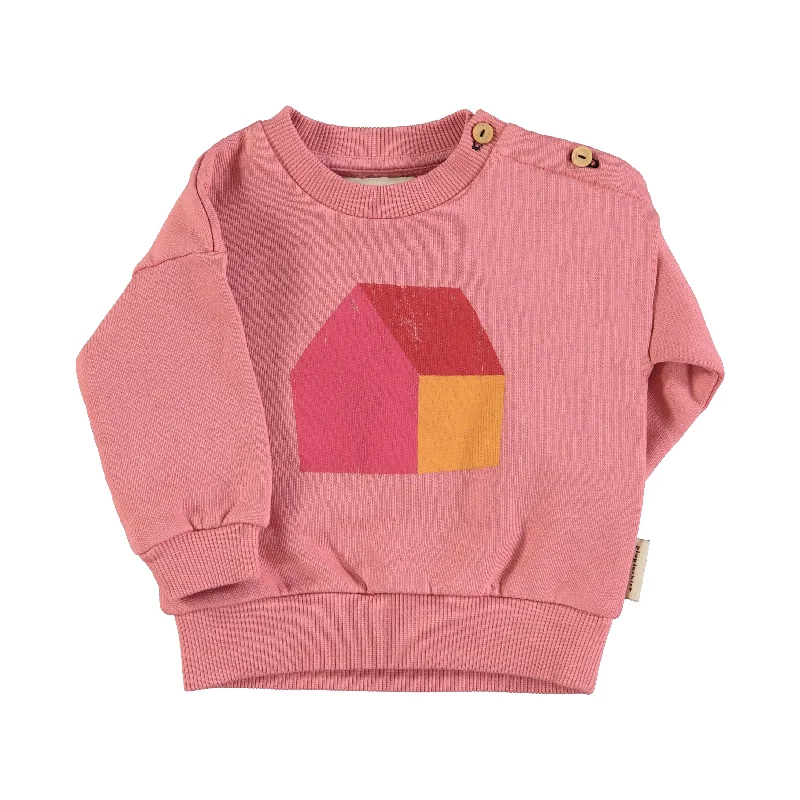 Piupiuchick Pink House Baby Sweatshirt