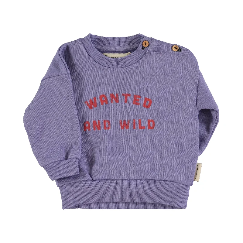 Piupiuchick Purple Wanted & Wild Baby Sweatshirt