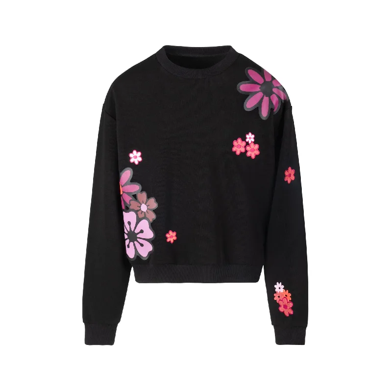 Poet Black Embroidered Sweatshirt