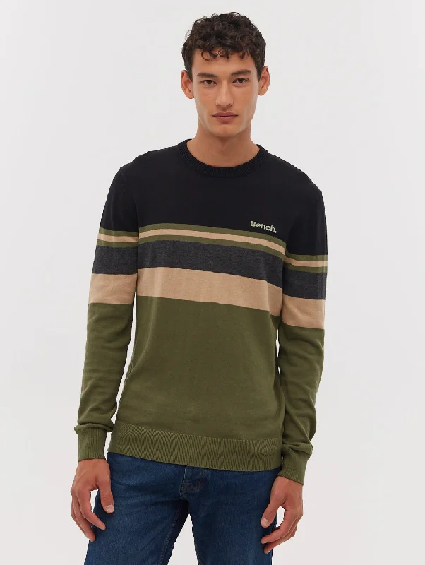 Rubenz Striped Crew Neck Sweater