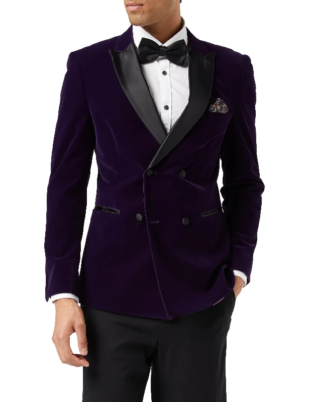 SMITH - Purple Soft Velvet Dinner Jacket