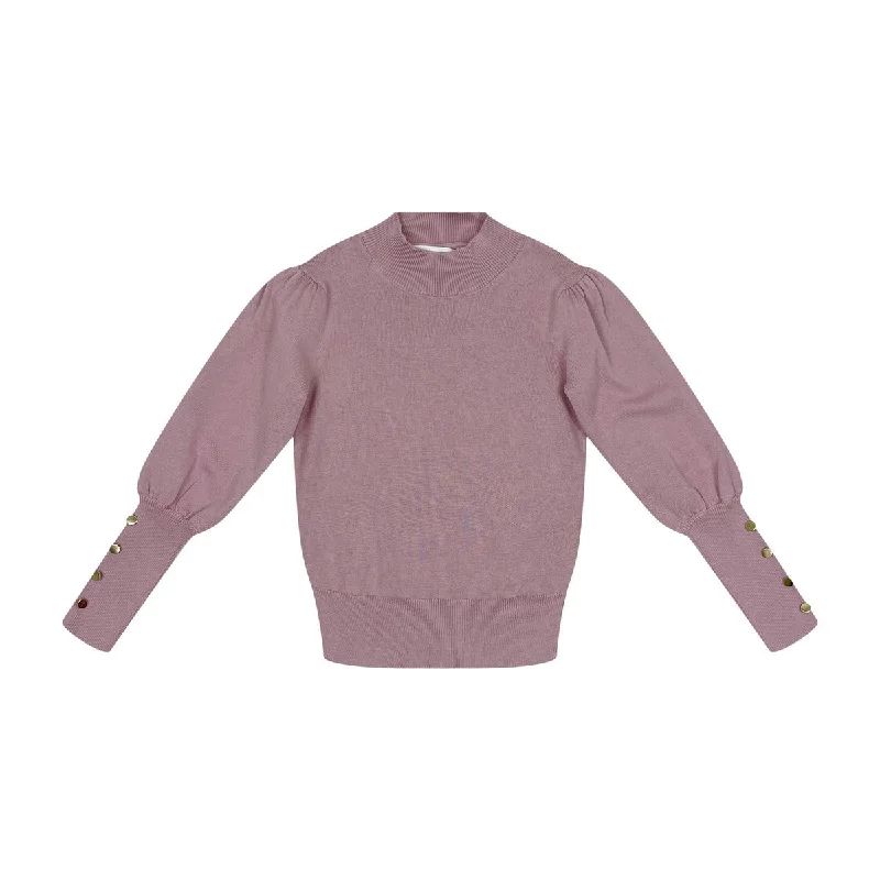 Teela Rose Gold Button Sweater