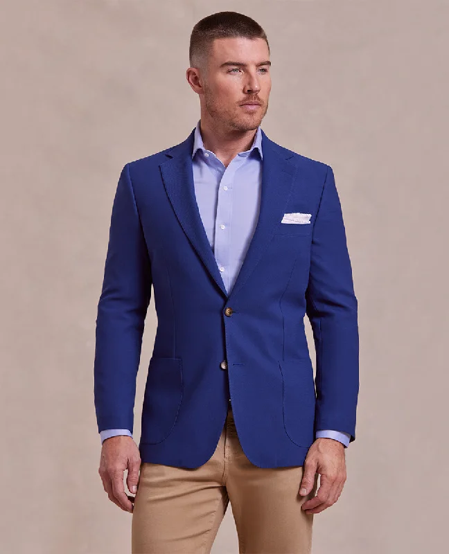 The Cameron - Stretch Semi Plain Jacket - Blue