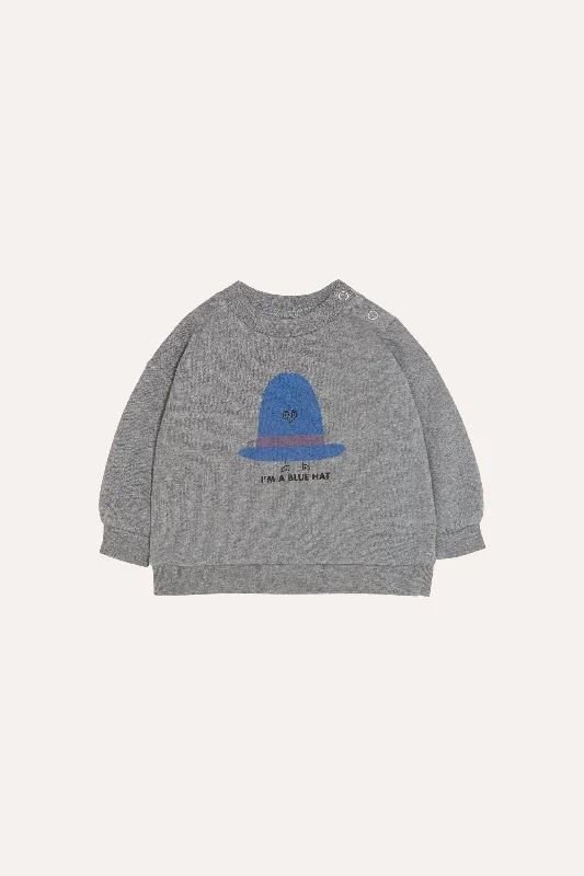 The Campamento Grey Blue Hat Baby Sweatshirt