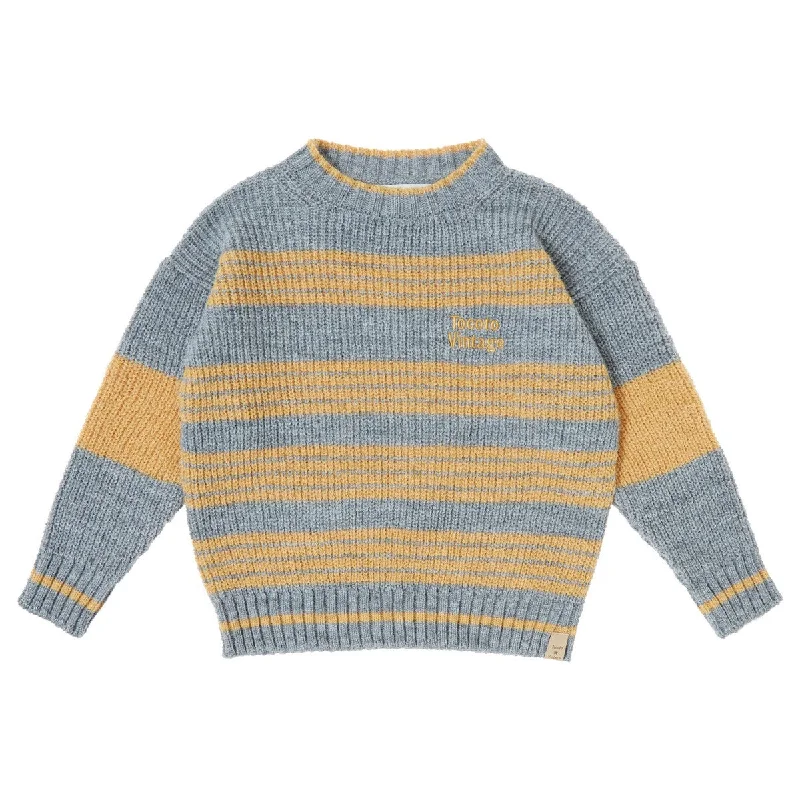 Tocoto Vintage Mustard Striped Sweater