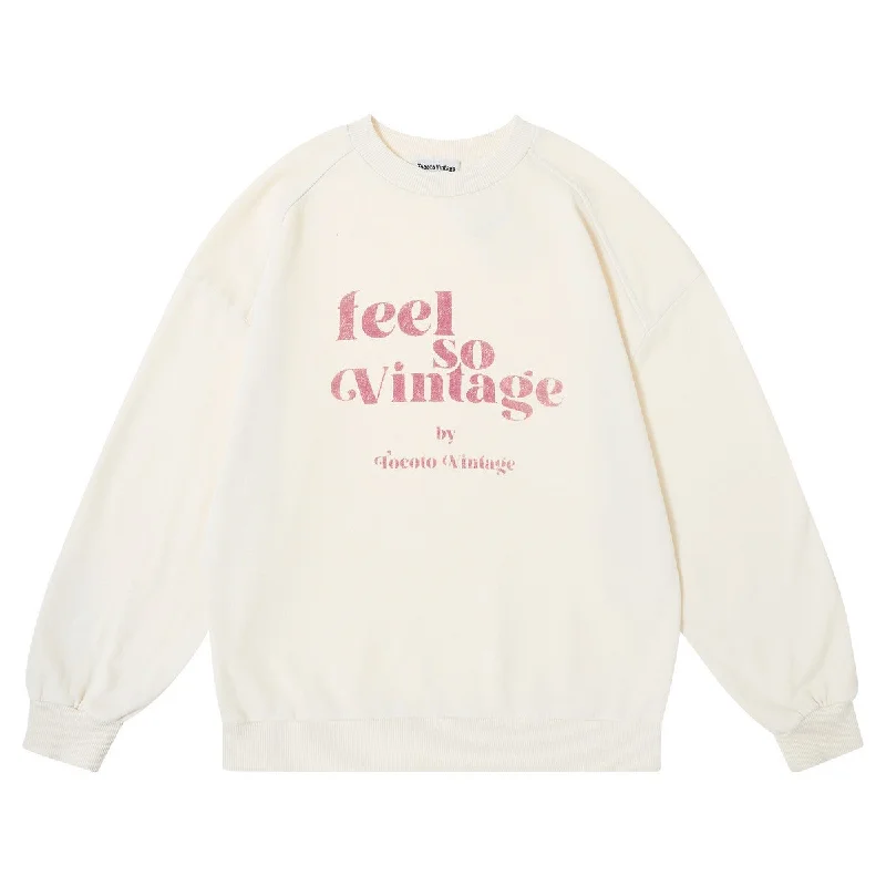 Tocoto Vintage Off White 'I Feel So Vintage' Sweatshirt