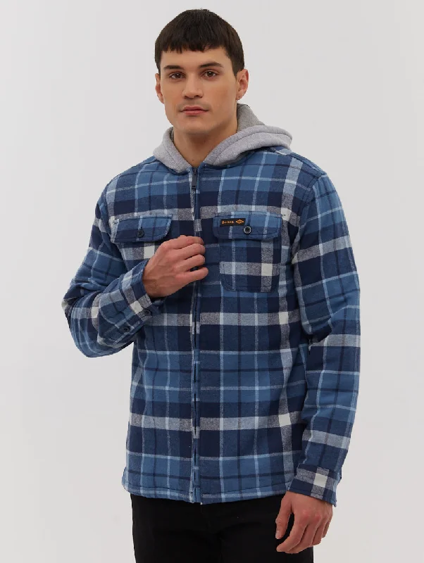 Trisso Hooded Flannel Check Shirt