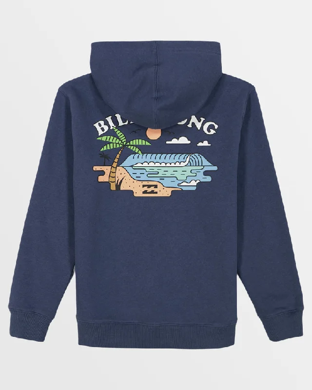 Billabong Little Boys' Shore Hooded Sweatshirt-Slate Blue