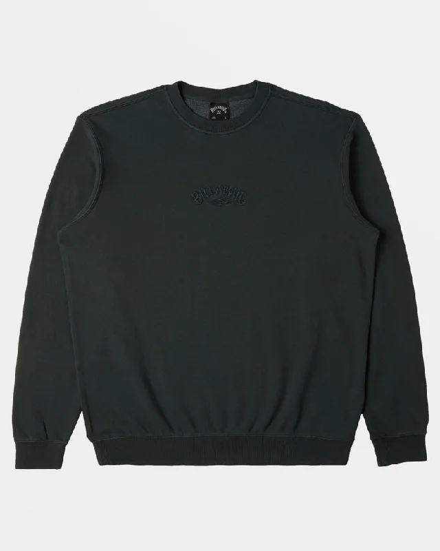 Billabong Wave Washed Crew Sweatshirt-Forest Green