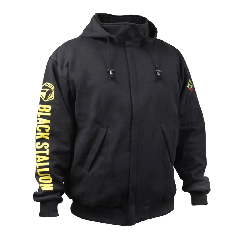 Black Stallion JF1331 Black TruGuard 200 FR Zip up Hooded Sweat Shirt