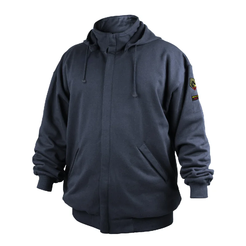 Black Stallion JF3530-NV AR/FR Cotton Full-Zip Hooded Sweatshirt