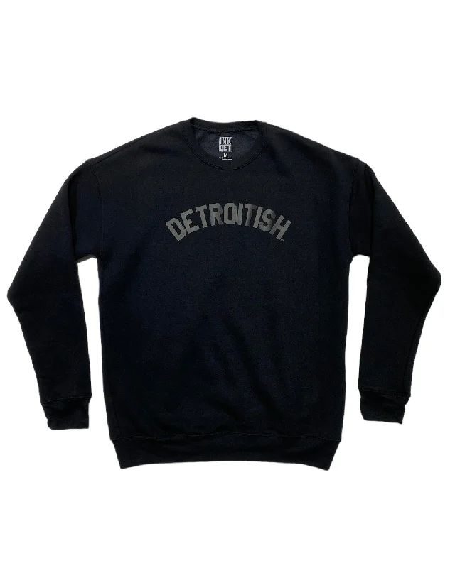 Ink Detroit Detroitish Crewneck Sweatshirt - Black on Black